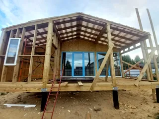 Haus mit 100 m² nach dem Projekt „Chalet 76.3“, Gebiet Moskau