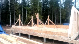 “A-Frame Altay” projesine göre ev, Moskova bölgesi: duvar montajı