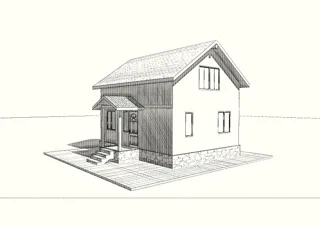 Haus nach individuellem Entwurf, Siedlung Pervyy: Projektvisualisierung