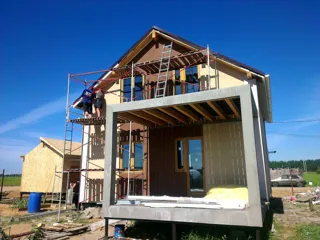 Haus nach Projekt „Arsamas“, Dorf Belyanitsy: Fassadenverkleidung