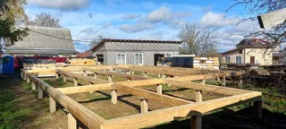 Haus 193 m² nach individuellem Projekt, Dorf Yaskino: Fundament und Grundrahmen