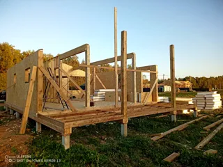 Haus nach Projekt „Barnhouse 65“, Dorf Kryukovo: Wandmontage