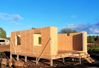 Haus 112,5 m², Projekt „Kostroma“, Dorf Nastasino: Wandmontage
