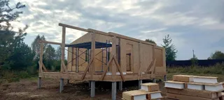 Haus 61,2 m² nach individuellem Projekt, Dorf Shashmurka: Wandmontage