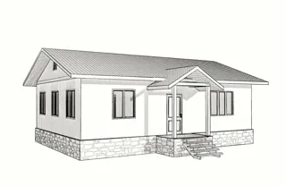 Haus 80 m² nach individuellem Projekt, Dorf Podvyaznovskiy