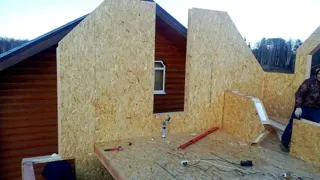 Haus nach Projekt „Garmonija 122.89“, Dorf Buzharovo: Wandmontage