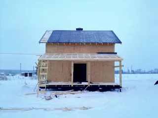 Haus nach Projekt „Sefir“, Dorf Zubino: Wandmontage