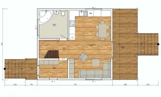 Haus nach Projekt „Vilnius“, Dorf Chernukha: Projektgrundriss