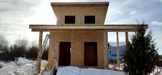 55 m² ev, özel proje, “Ivanovets” SNT: tamamlanmış ev