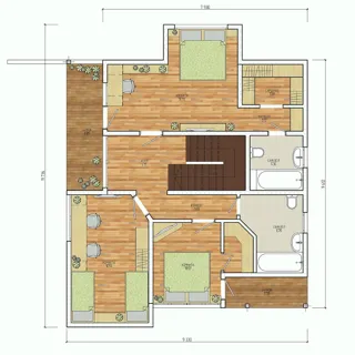 Haus nach Projekt „Otkrytyj“, Gebiet Moskau: Projektgrundriss