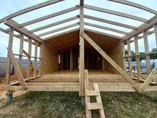 55,5 m² house built to a custom design, Kostroma Region: roofing