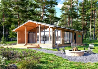 Haus nach Projekt „Chalet 76.3“, Siedlung Parkovo: Projektvisualisierung