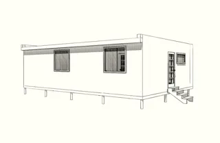 Haus 64 m² nach individuellem Projekt, Dorf Rtishchevo: Projektvisualisierung