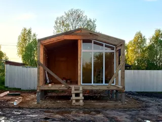 House, “Barnhouse 33” design, Novonikolskoe village: windows and doors