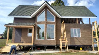 Haus nach Projekt „Sarja“, Kazan: Fassadenverkleidung
