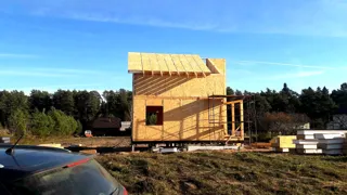 Haus nach Projekt „Majak“, Region Twer: Wandmontage