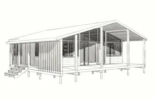 Haus 84 m², individuelles Projekt, Siedlung „Pojma Rusy“: Projektvisualisierung