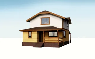 Haus nach individuellem Entwurf, Dorf Kudinovo: Projektvisualisierung