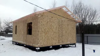 Haus nach Projekt „Slawjanskij Skit“, Region Jaroslawl: Wandmontage