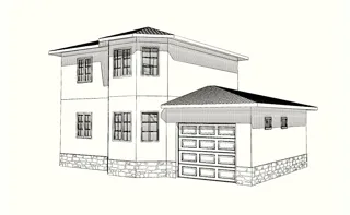 Haus nach individuellem Entwurf, Elektrougli: Projektvisualisierung