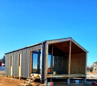 Haus 54 m² nach individuellem Projekt, Dorf Leonovo
