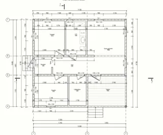 Haus 72,5 m² nach individuellem Projekt, Shuya: Projektgrundriss