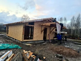 98 m² house, “Half-timbered 98” design, SNT “Kovalyovo”: finished house