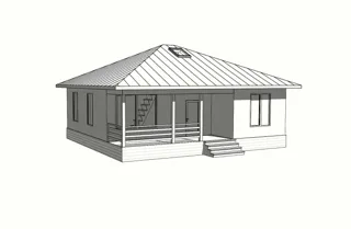 Haus 92 m² nach individuellem Projekt, Dorf Ivantsevo: Projektvisualisierung