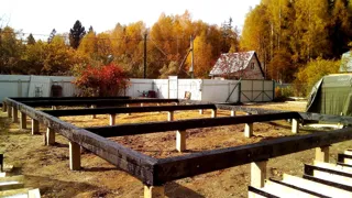 Haus nach Projekt „William 192“, Dorf Timonovo: Fundament und Grundrahmen