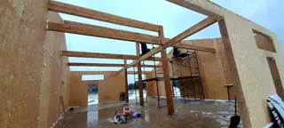 Garage nach individuellem Projekt, Gebiet Iwanowo: Dach