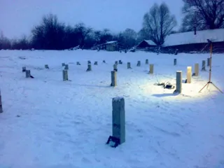 Haus nach Projekt „Dmitrowo“, Dorf Lupychevo: Fundament und Grundrahmen