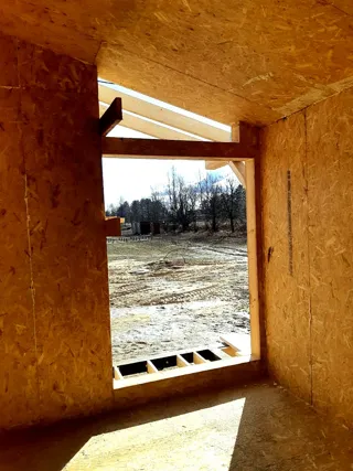 House, “Half-timbered 98” design, Borisovo village: interior partitions