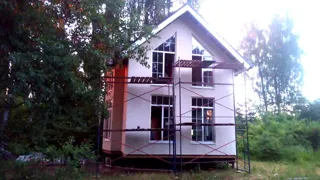 Haus nach Projekt „Musterhaus“, Gebiet Moskau: Fassadenverkleidung