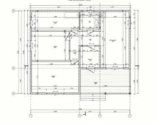 Haus 107 m², individuelles Projekt, SNT „Kowaljowo“: Grundriss des Projekts