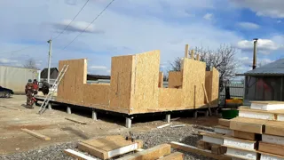 Haus nach Projekt „Barnhouse 76.1“, Gebiet Iwanowo: Wandmontage
