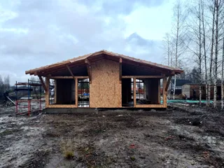 98 m² house, “Half-timbered 98” design, SNT “Kovalyovo”