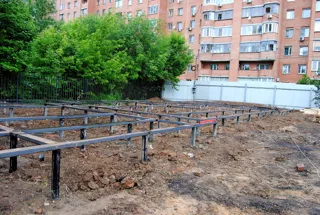 Haus nach Projekt „Pegas-2“, Gebiet Moskau: Fundament und Grundrahmen