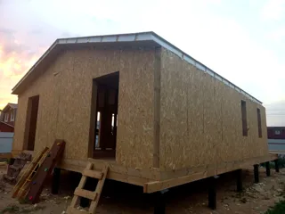 Haus 100 m², Projekt „Barnhouse 76.1“, Gebiet Moskau: Wandmontage