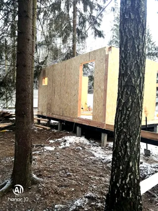 “Mistika - E2.8” projesine göre ev, Vorobi köyü: duvar montajı