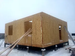 House based on the “Evseevo 2.8” design, Sharapovo village: wall assembly