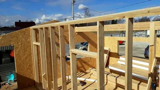 Haus nach Projekt „Barnhouse 76.1“, Gebiet Iwanowo: Wandmontage