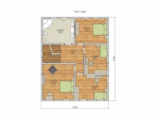 Özel projeli ev, Nijniy Novgorod bölgesi: proje planı