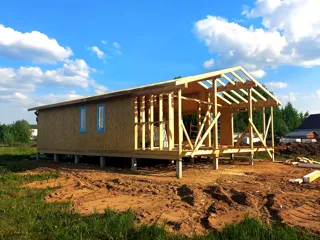 Haus 86,6 m² nach individuellem Projekt, Dorf Laptevo: Wandmontage