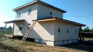 Garage nach Projekt „Slawjanka mini + Garage“, Dorf Nazarovo: Fassadenverkleidung