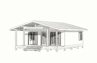 Custom-design house, Nastasino village: project rendering