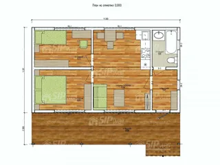 Haus nach Projekt „Mistika - S2.5“, Dorf Astashevo: Projektgrundriss