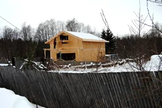 House based on the “Ermak” design, Serednevo village: completed house
