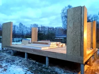 Haus nach Projekt „Mistika - S2.8“, Siedlung Nekrasovskoe: Wandmontage