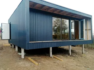 Haus 54 m², Projekt „N4O-54“, Dorf Lezhnevo: fertiges Haus