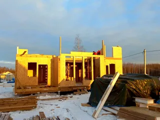 Haus 166 m², Projekt „München“, Vologda: Wandmontage